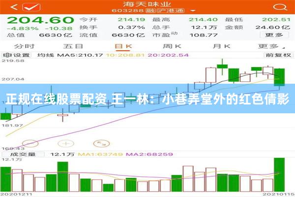 正规在线股票配资 王一林：小巷弄堂外的红色倩影