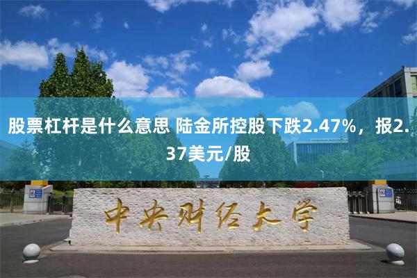 股票杠杆是什么意思 陆金所控股下跌2.47%，报2.37美元/股